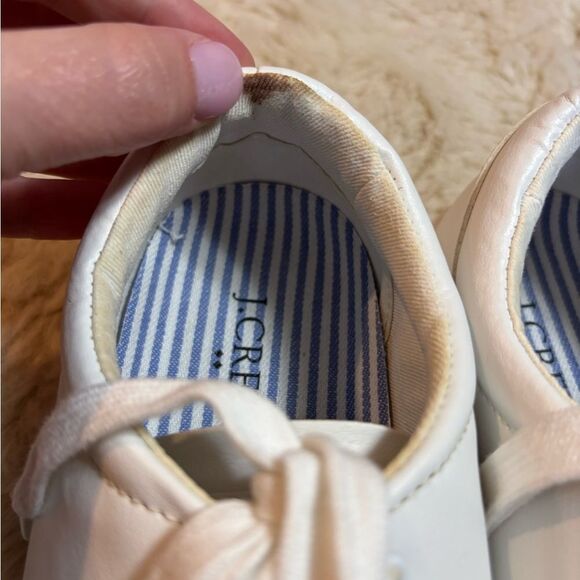 J. Crew White Canvas Sneakers with Minimalist Design - Picture 7 of 8